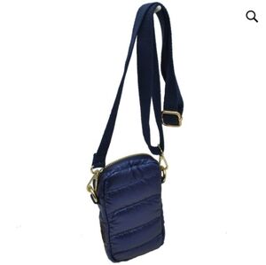 Navy Quilted Crossbody Bag
